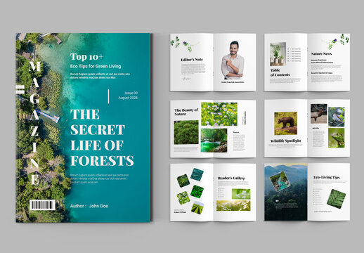 Clean Natural Magazine Template