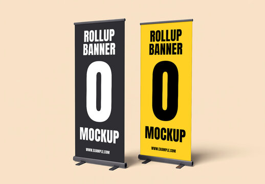 Professional Rollup Banner Mockup Template for Event Displays