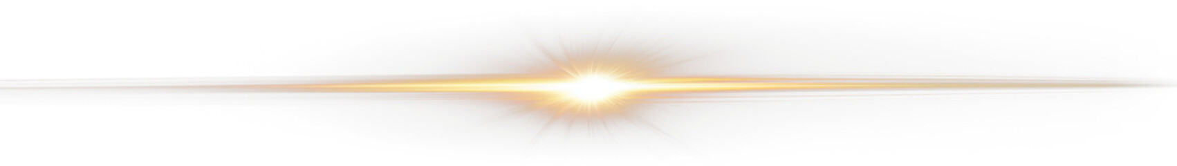 Bright golden horizontal light streak with prominent lens flare
