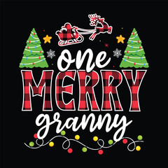 One Merry granny Christmas Decorative Designs, One Merry Family Christmas Decorative Designs