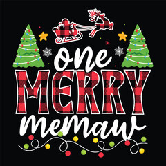 One Merry memaw Christmas Decorative Designs, One Merry Family Christmas Decorative Designs