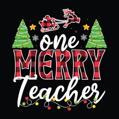 One Merry teacher Christmas Decorative Designs, One Merry Family Christmas Decorative Designs