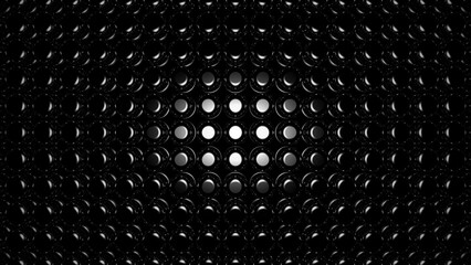 dunkler Hintergrund, metallisch glänzende Bauteile oder künstliche Strukturen