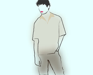 illustration art of a man