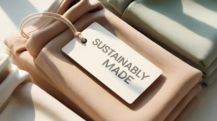 Ethical Brand: Sustainable made clothing in natural tones symbolizing responsible fashion
