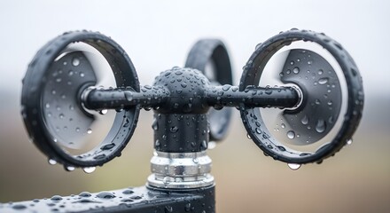 Anemometer with raindrops