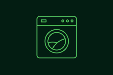 washing machine illustration in flat style design. Vector illustration.	
