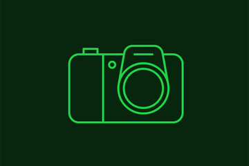 photo camera illustration in flat style design. Vector illustration.	