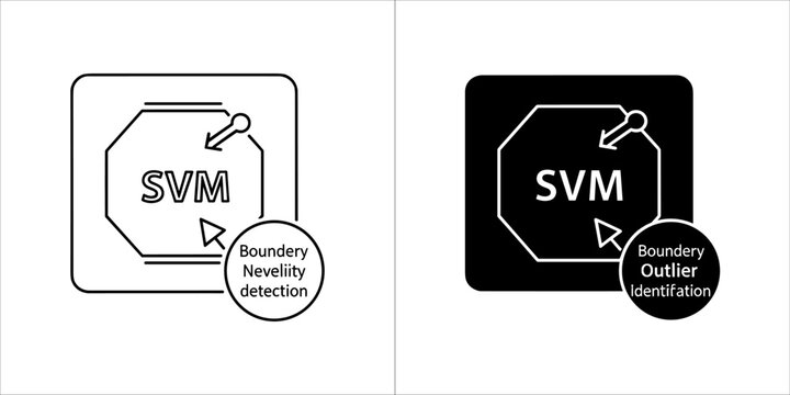 Svm icon for support vector machine algorithm in outlier detection