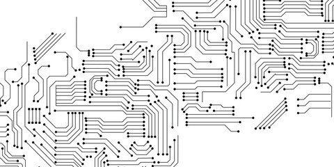 Circuit technology background with hi-tech digital data connection system and computer electronic design. 