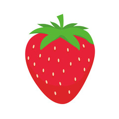 Obraz premium Fresh strawberry illustration, vibrant red fruit