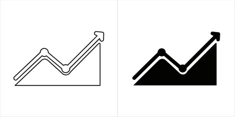 Line graph showing upward trend