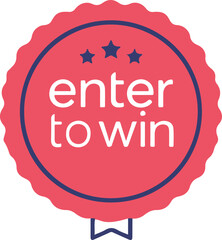 Isolated enter to win icon, giveaway contest reward enter to win symbols, editable vector art, enter to win contest giveaway reward promotion marketing campaign buyers