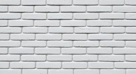 Obraz premium Pristine White Brick Wall Texture Background: A Clean, Modern, and Minimalist Architectural Surface for Design and Interior Concepts