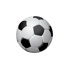 Obraz premium Classic soccer ball on white background