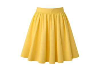 Yellow pleated midi skirt, studio shot, fashion, online shopping