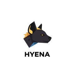 Geometric Hyena Animal Vector Logo Design Modern 