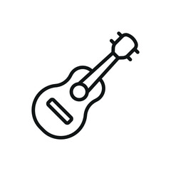 Guitar icon for clean and minimal music app design.