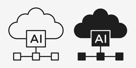 Minimal gray vector architecture icon in AI format, perfect for system design, structure, and digital technology concepts.