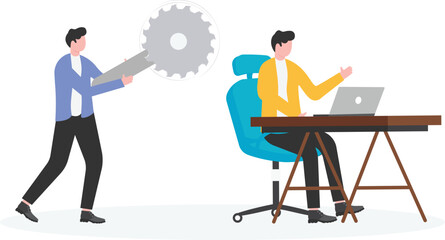 Jealous colleague or coworker envy for other being better or promoted,

