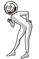 Laughing Cartoon Character PNG | Funny Pose Illustration | Happy Expression Clipart