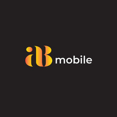 Modern AB Mobile Logo Design