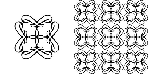 Seamless Decorative Floral Ornament Pattern