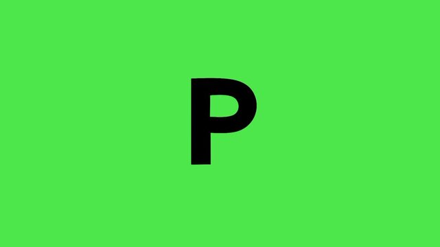 no parking sign animation on green screen