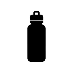 Minimal sports water bottle silhouette vector for gym training hydration and fitness design