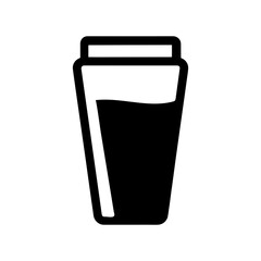 Minimal water tumbler silhouette vector clean design for drinking hydration and wellness theme