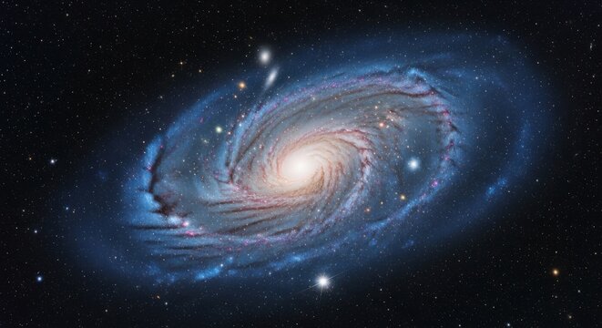 Vast Spiral Galaxy Adrift Among Distant Stars