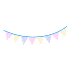 Pastel decoration pennant banner decortion
