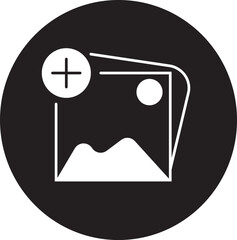 Add picture icon, Gallery icon vector icon set, Add photos icon in flat black solid vector set,
