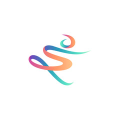 Running person logo design. Running or marathon sport vector icon