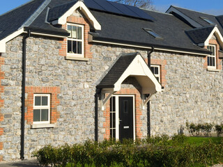 Luxury housing development in rural area of Renfrewshire in Scotland