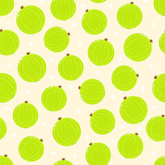 Gooseberry fruit pattern creating a seamless background design