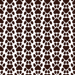 Puppy paw print pattern for packaging fabric wrapping and pet shop branding and stationery