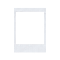 Authentic Instant Photo Frame PNG – Vintage Polaroid Style Empty Border with White Textured Paper and Transparent Background.
