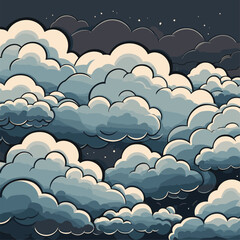 cute cartoon cloud vector image