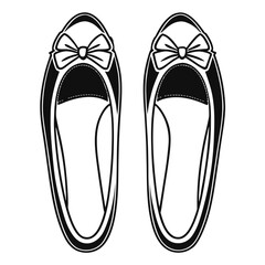 Classic ballet flat shoes with bow detail for women's fashion