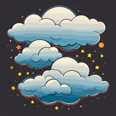 cute cartoon cloud vector image