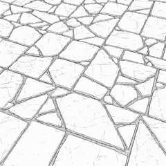 Stone on ground vector set featuring broken tiles mosaic pattern and seamless texture design — perfect for architecture, interior, CAD drawing, and landscape projects