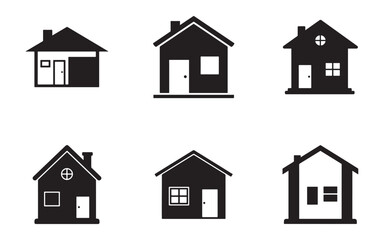 Fototapeta premium Set of different house icon vector design ideal for real estate or construction business concepts and home graphics