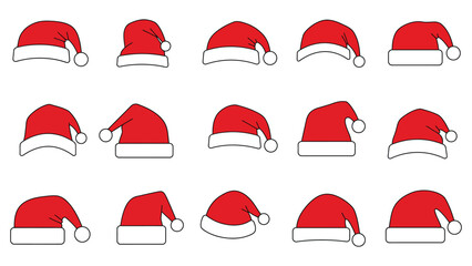 Simple Santa Hat Pattern Design for Christmas
