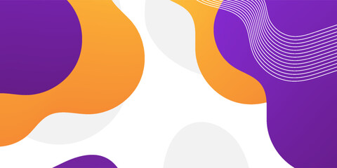 abstract fluid background with orange and purple color. modern creative trendy design