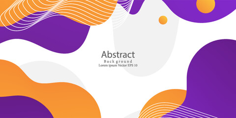 abstract fluid background with orange and purple color. Suit for banner, web, poster, pamflet, brochure and presentation