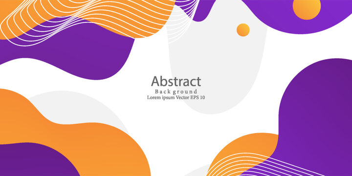 abstract fluid background with orange and purple color. Suit for banner, web, poster, pamflet, brochure and presentation
