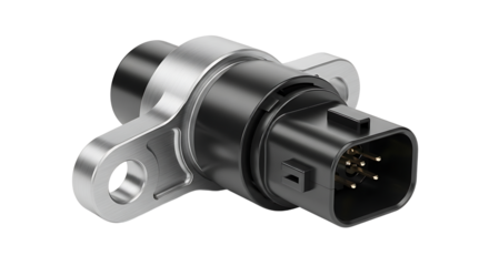 Automotive Oil Pressure Sensor with Metal Mounting Bracket Black Electrical Connector