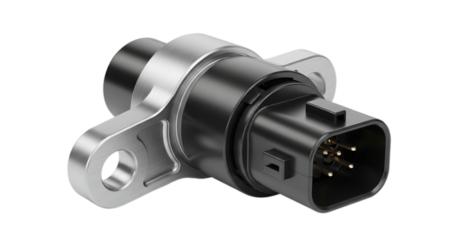 Automotive Oil Pressure Sensor with Metal Mounting Bracket Black Electrical Connector