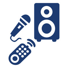 Karaoke glyph icon. Vector illustration.